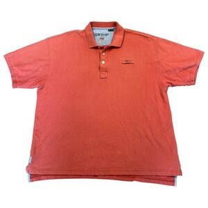 Orvis Men's‎ XL Salmon Salmon Short Sleeve Polo Shirt 100% Cotton – Made in Peru
